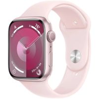 Apple Watch Series 9 GPS 45mm Pink Aluminum Case with Pink Sport Band (Brand New - Sealed - Non Active) - (Installment)