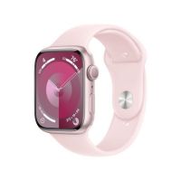 Apple Watch Series 9 45mm Aluminum Case With Pink Sports Band With Free Delivery On Installment By Spark Tech