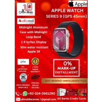 Apple Watch Series 9 - GPS, 45mm - Midnight Aluminum Case with Midnight Loop Band On Easy Monthly Installments By ALI's Mobile	