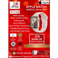Apple Watch Series 9 - GPS, 45mm - Starlight Aluminum Case with Starlight Sport Band On Easy Monthly Installments By ALI's Mobile
