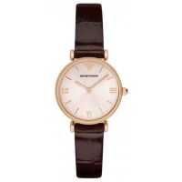 Emporio Armani Women’s Quartz Brown Leather Strap Pink Dial 32mm Watch AR1911 On 12 Months Installments At 0% Markup