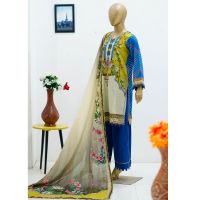 Surmawala Lawn | Printed Fabric 3 Piece Unstitched Collection - (Article 12) - ON INSTALLMENT