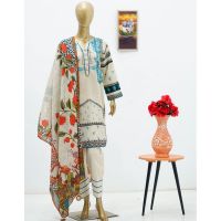 Surmawala Lawn | Printed Fabric 3 Piece Unstitched Collection - (Article 13) - ON INSTALLMENT