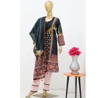 Surmawala Lawn | Printed Fabric 3 Piece Unstitched Collection - (Article 3) - ON INSTALLMENT