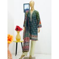 Surmawala Lawn | Printed Fabric 3 Piece Unstitched Collection - (Article 5) - ON INSTALLMENT