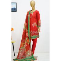 Surmawala Lawn | Printed Fabric 3 Piece Unstitched Collection - (Article 8) - ON INSTALLMENT