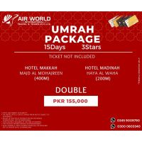3 Star Umrah Package for 15days Double - INSTALLMENT