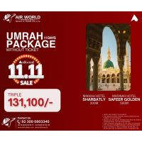 UMRAH PACKAGE-02 11 DAYS TRIPLE WITHOUT TICKET
