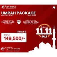 UMRAH PACKAGE-03 11 DAYS TRIPLE WITHOUT TICKET