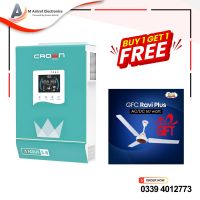 Crown Micro Arceus 5.8KW Hybrid IP21 - Global Single Phase With Free Gift GFC FAN AD/DC 60Watts Installment