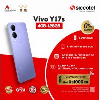 Vivo Y17s 4GB-128GB | 1 Year Warranty | PTA Approved | Monthly Installment By Siccotel Upto 12 Months