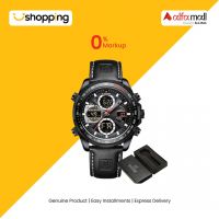 NaviForce Dual Time Exclusive Men's Watch Black (NF-9197-4) - On Installments - ISPK-0139