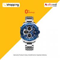 NaviForce Dual Time Exclusive Men's Watch Silver (NF-9197-7) - On Installments - ISPK-0139