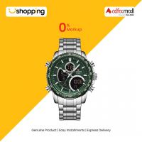 NaviForce Dual Time Working Men’s Watch Silver (NF-9182-3) - On Installments - ISPK-0139