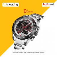 NaviForce Dual Time Men's Watch Silver (NF-9171-2) - On Installments - ISPK-0139