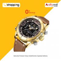 Naviforce Dual Time Edition Men's Watch Light Brown (NF-9153-9) - On Installments - ISPK-0139