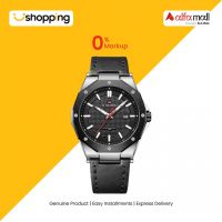 Naviforce Casual Simple Quartz Leather Men's Watch Black (NF-9200-11) - On Installments - ISPK-0139