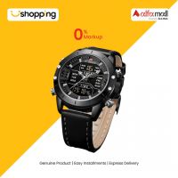 NaviForce Dual Time Edition Men's Watch Black (NF-9153-8) - On Installments - ISPK-0139
