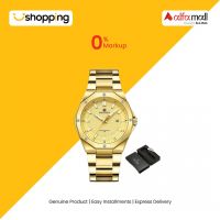Naviforce Date Working Men's Watch Golden (NF-9200-3) - On Installments - ISPK-0139
