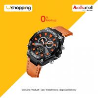 Naviforce Dual Time Edition Watch For Men Brown (NF-9220-5) - On Installments - ISPK-0139