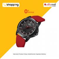 Naviforce Date Edition Watch For Men - Red (NF-8031-2) - On Installments - ISPK-0139