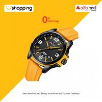 Naviforce Day and Date Edition Watch For Men - Orange (NF-9215t-6) - On Installments - ISPK-0139