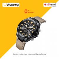 Naviforce Dual Time Edition Watch For Men - Brown Titanium (NF-9220-6) - On Installments - ISPK-0139