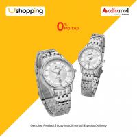 Naviforce Exlcusive Date Edition Watch For Couple Silver (nf-8040-c-7) - On Installments - ISPK-0139