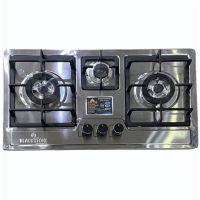 Gas HOB 3 Burner Stainless Steel with free Delivery On Installment 