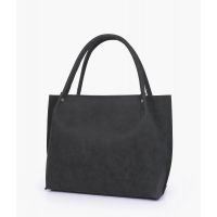 RTW Creation - Black mocha suede tote bag