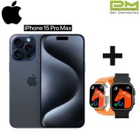 Apple iPhone 15 Pro Max - 256GB - Blue Titanium - PTA Approved - Dual Physical Sim (Installments) + Free Smart Watch