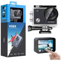 AKASO V50X Native 4K30fps WiFi Action Camera with EIS Touch Screen With Free Delivery By Spark Technology (Other Bank BNPL)