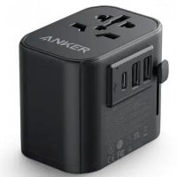 Anker 312 Travel Adapter With 2 USB and 1 Type-C Ports 30W Black With Free Delivery On Spark Technology