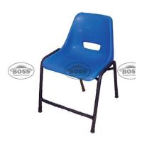 Boss Study Big Shell Chair B-204 Steel Plastic Holo| Pack of 4 Chairs 