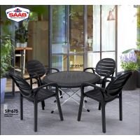 SAAb CHAIRS SET MODEL SP-675 CHAIRS AND TABLE SPECTRUM PATTI