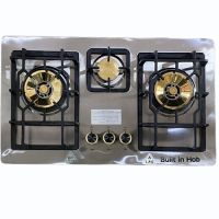 Gas Hob Brass Burner BS-821 Black Stone with Free Delivery 