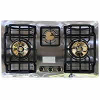 Gas Hob Brass Burner BS-836 Black Stone 31" with Free Delivery 