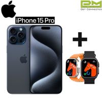 Apple iPhone 15 Pro - 256GB - Blue Titanium - PTA Approved - Dual Physical Sim (Installments) + Free Smart Watch