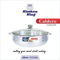 Kitchen King Metal Finish Caldero Pot (Glass Lid) 28cm