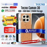 Tecno Camon 30 8GB 256GB | PTA Approved | 1 Year Warranty | Installment Upto 12 Months - The Original Bro