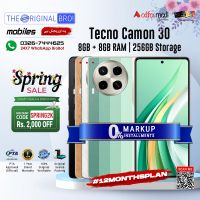 Tecno Camon 30 | 8GB RAM | 256GB Storage | PTA Approved | 1 Year Warranty | Installments Upto 12 Months - The Original Bro Mobiles