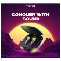 FASTER TG300 GAMING EARBUDS LOW LATENCY - ENC BLUETOOTH EARPHONE - BLUETOOTH 5.1 TOUCH CONTROL AIRBUDS - Black