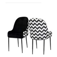 Galaxy imported fabric designers & comfortable black & white chairs by Galaxy Furniture (For Karachi Only) - PB