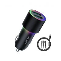 Joyroom 4.8A Dual USB Car Charger Black (CL10) - Non Installments - ISPK-0146