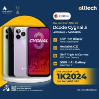 Dcode Cygnal 3 4GB-64GB | 1 Year Warranty | PTA Approved | Monthly Installments By ALLTECH Upto 12 Months