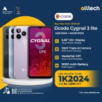 Dcode Cygnal 3 Lite 4GB-64GB | 1 Year Warranty | PTA Approved | Monthly Installments By ALLTECH Upto 12 Months