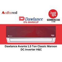 Dawlance Avante 1.5 Ton Classic Maroon DC Inverter H&C, Wind Blast -Air throw upto 40 feet, Pure Copper Condenser Gold Fin (Installment) - QC