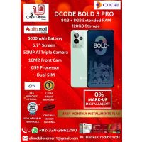 DCODE BOLD 3 PRO (8GB+8GB EXTENDED RAM & 128GB ROM) On Easy Monthly Installments By ALI's Mobile