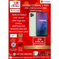 DCODE CYGNAL 2 PRO (4GB + 3GB EXTENDED RAM & 128GB ROM) On Easy Monthly Installments By ALI's Mobile