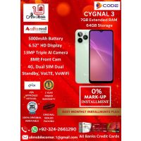 DCODE CYGNAL 3 (4GB+3GB EXTENDED RAM & 64GB ROM) On Easy Monthly Installments By ALI's Mobile